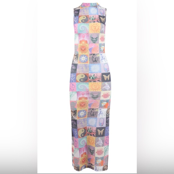 Coperni Blotter Print Mesh Maxi Dress, small - Picture 2 of 7